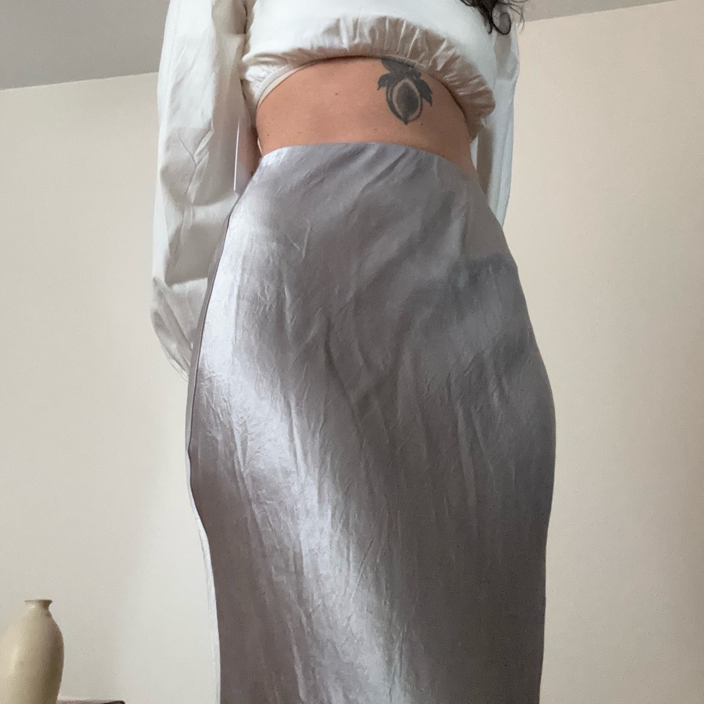 Aritzia Silver Skirt